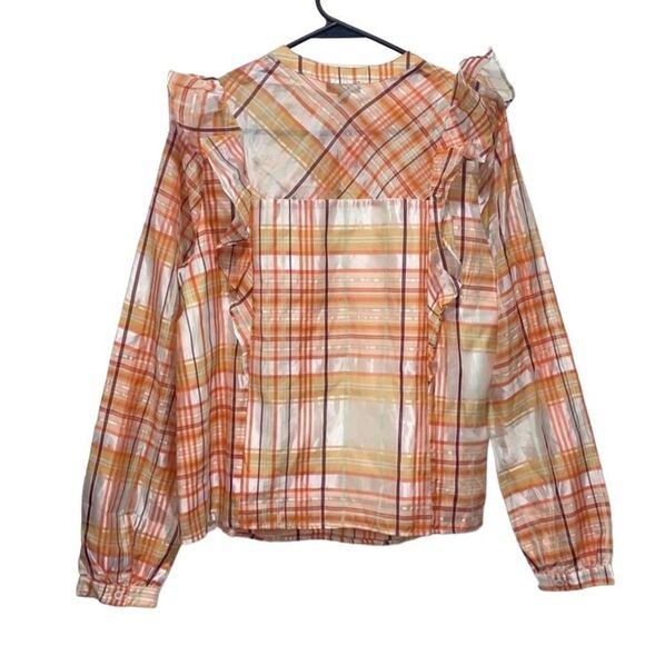 Anthropologie Current Air Polly ruffled peasant blouse size M - Picture 5 of 11